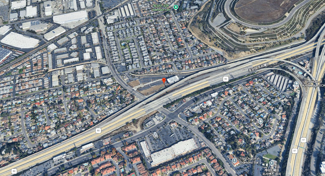 사업대상지 brea canyon Business park 구글어스 위성정보
